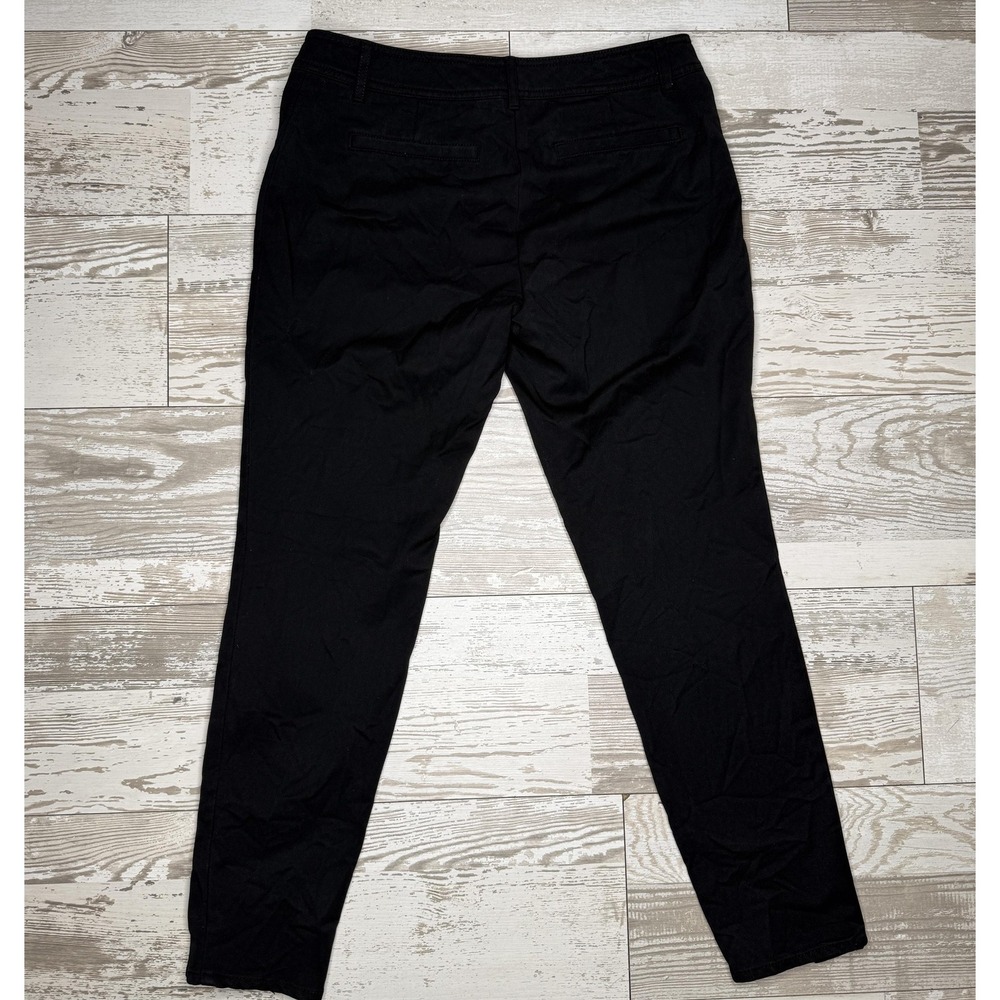 New York & Company Pants Womens 6 Black Stretch Slim Tapered Dress Pockets